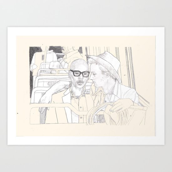 RIDING THE BUS WITH ED NORTON AND Andre Charles Art Print