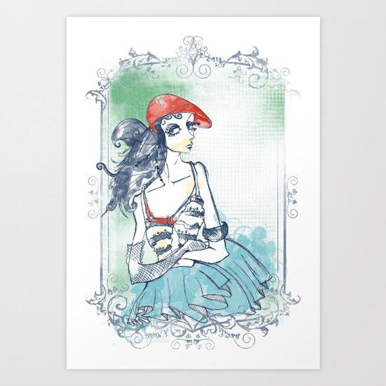 cliche lady Art Print