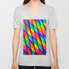 Rainbow Candy : Candy Canes V Neck T Shirt