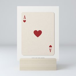 Ace of Hearts Playing Card Art Print Trendy Mini Art Print