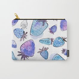 Blue watercolor strawberries Carry-All Pouch
