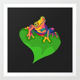 Rainbow Tree Frog Art Print