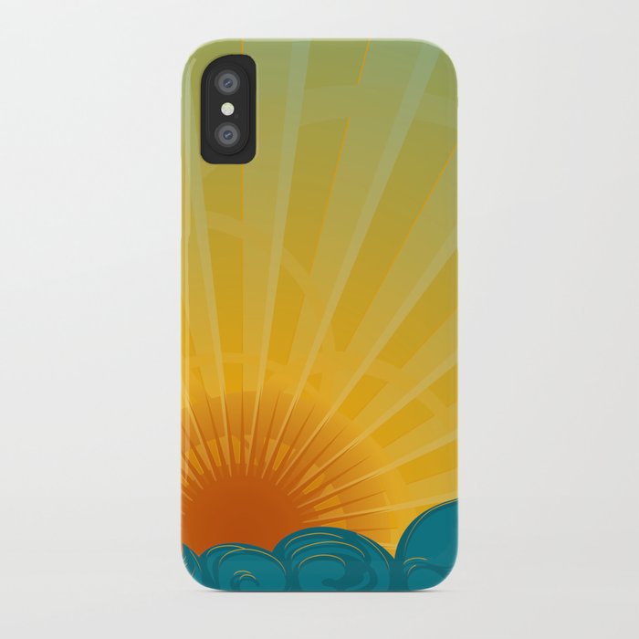 Vintage Ocean Sunset iPhone Case