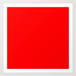 The Future Is Bright Red  - Solid Color Art Print