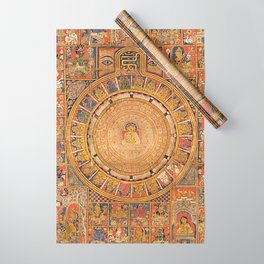 Himalayan Jain Cosmic Diagram Gujarat 1500s Wrapping Paper