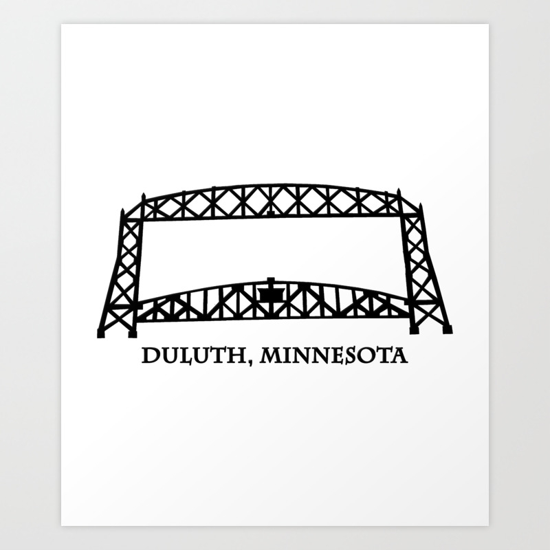 Duluth Mn Aerial Lift Bridge Art Print By Gorff Society6