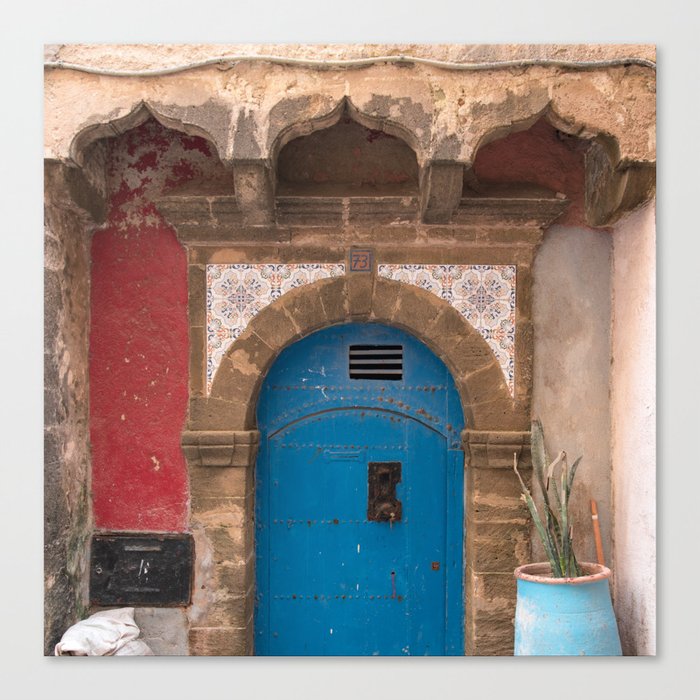 Blue Tile Door No. 73, Morocco Canvas Print
