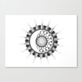 Live By The Sun, Feel By The Moon Canvas Print