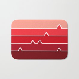 Red Landscape "Geometric Works" Bath Mat | Minimalred, Reddesign, Minimalism, Scaleredfield, Istvanocztos, Scalered, Redproduct, Graphicdesign, Gradientred, Parallelred 