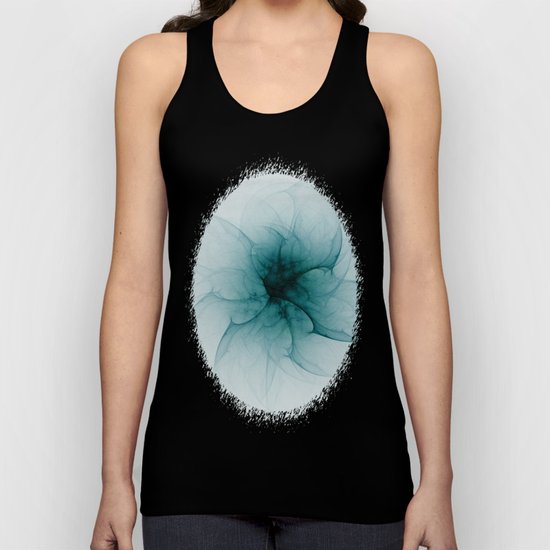 Dark Flower Fractal Unisex Tank Top