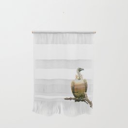 Vulture with Landscape Double Exposure Wall Hanging