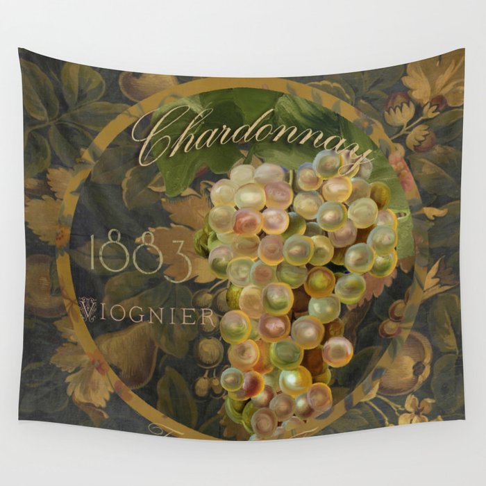 Wines of France Chardonnay Wall Tapestry