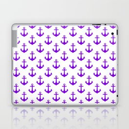 Anchors (Violet & White Pattern) Laptop Skin