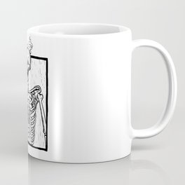 Skeleton Drinking a Cup of Coffee Mug