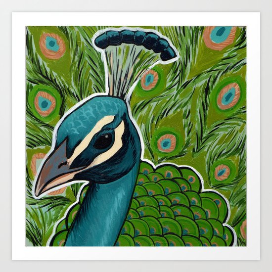 Peacock Art Print