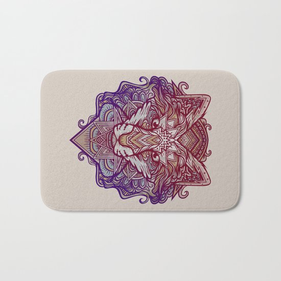 Wolf Ornament Bath Mat