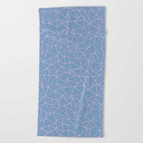 Ab Repeat Hot Pink B Beach Towel