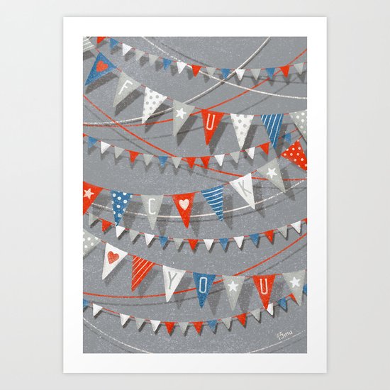 Hate card Art Print