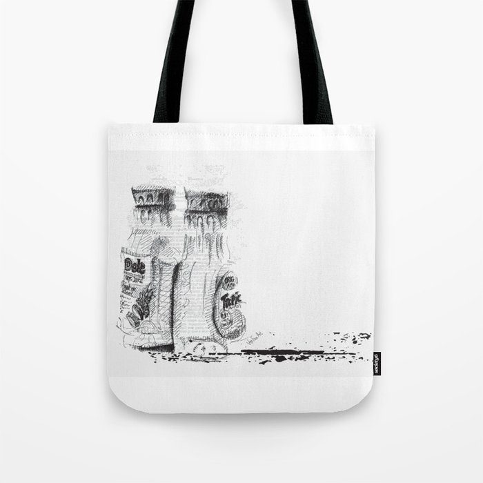 I Am What I Eat - Double Juice Black and White Illustration Tote Bag