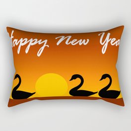 2022 Swans Formation For Happy New Year Rectangular Pillow