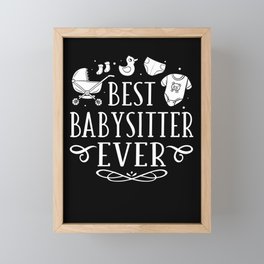 Babysitter Daycare Provider Childcare Thank You Framed Mini Art Print