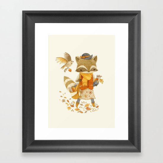 Rebecca the Radish Raccoon Framed Art Print