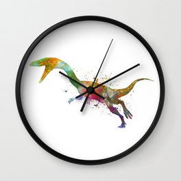 Coelophysis dinosaur in watercolor Wall Clock | Pet, Dinosaur, Wild, Watercolor, Art, Color, Comic, Graphicdesign, Wallart, Illustration 