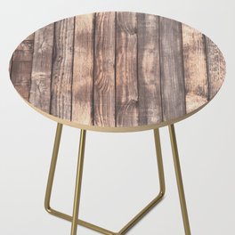 Background of old vertical wooden wall texture photo Side Table