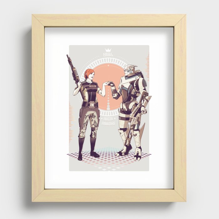 Mass Effect : King of the bottle shooters. Recessed Framed Print