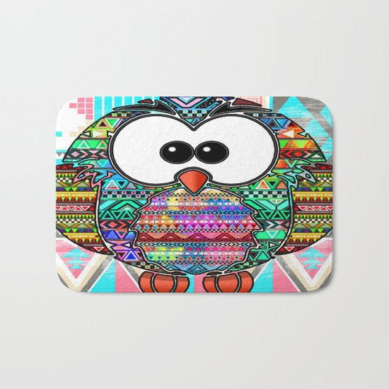 owl aztec tribal best design Bath Mat