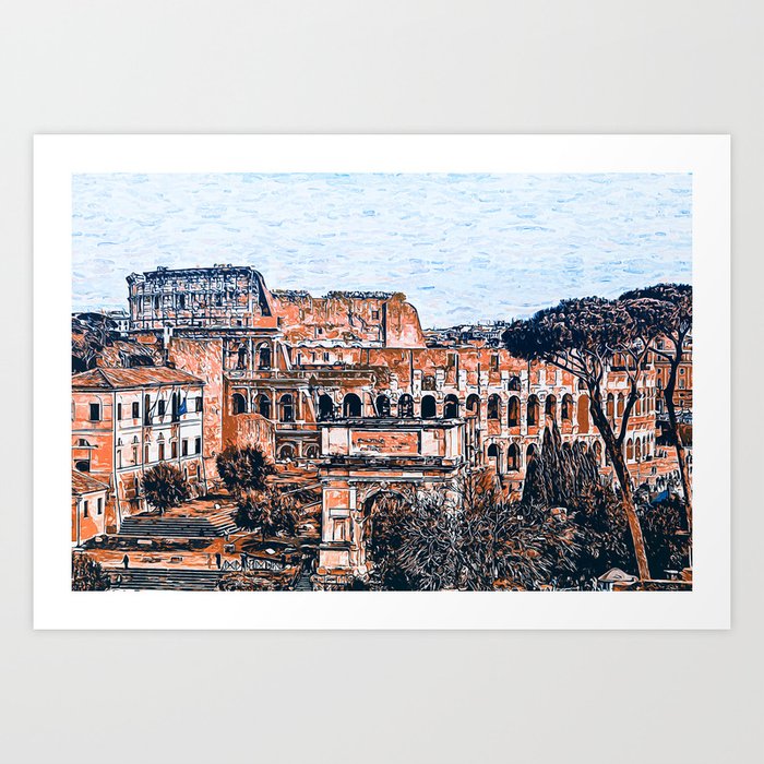 Colosseum, Rome Art Print