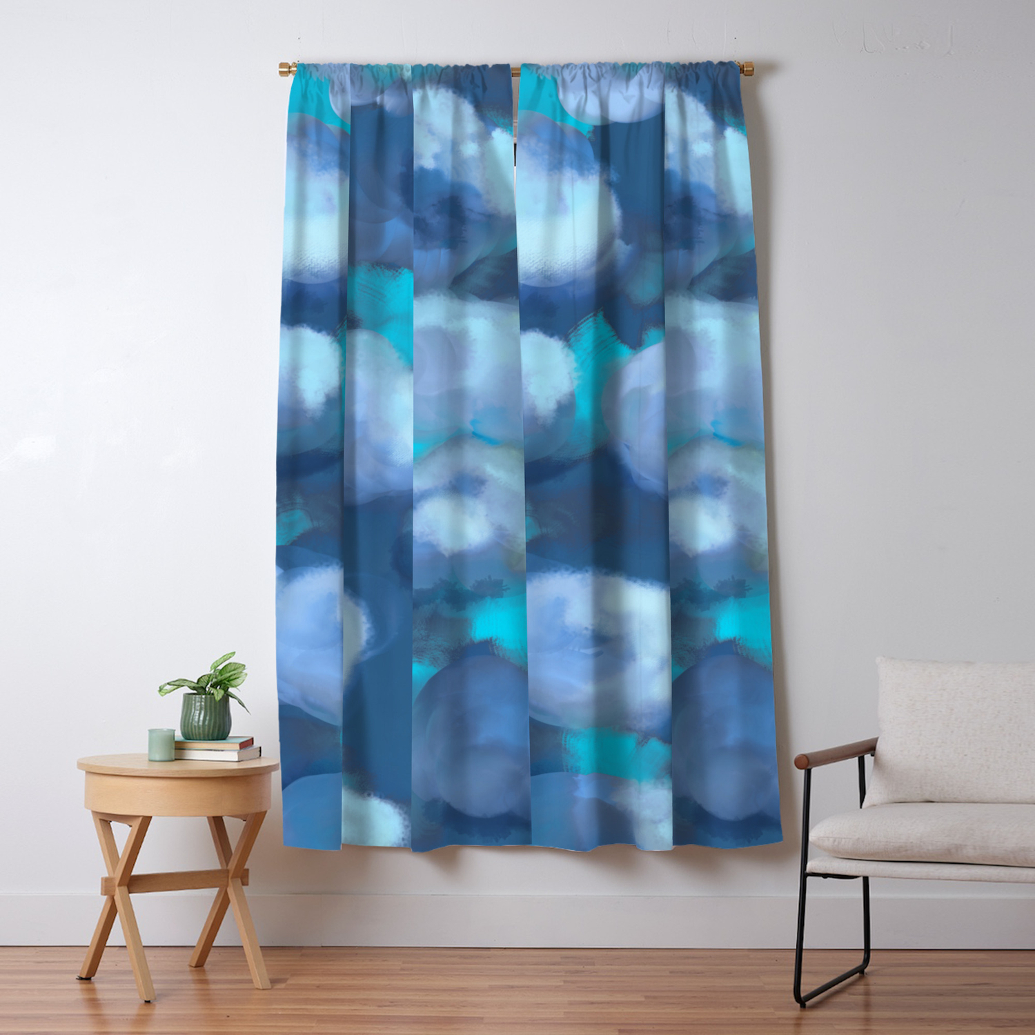 Fine Art Oil Painting Of Abstract Clouds With Thick Brushstrokes