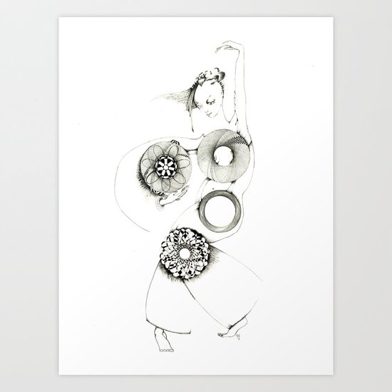 Danseuse Spiral Art Print