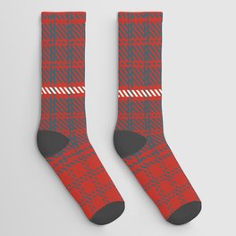 Red and Purple Square Pattern Socks