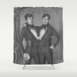 Chang and Eng Bunker - Siamese Twins Portrait Shower Curtain