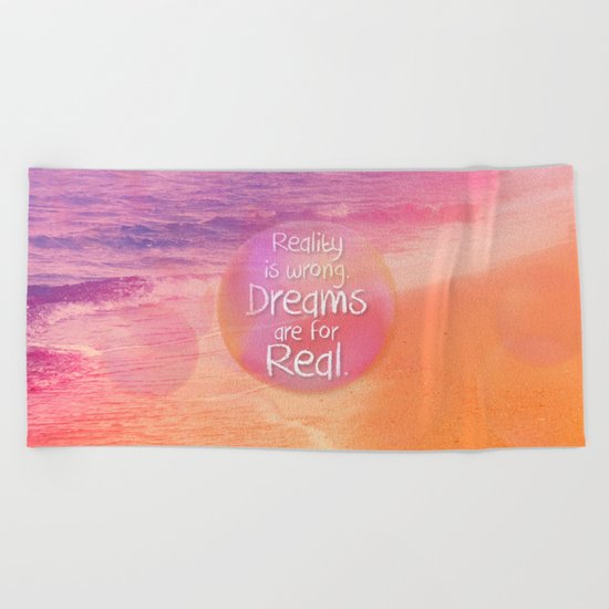 Beach Waves IV - Dreams and Reality Beach Towel