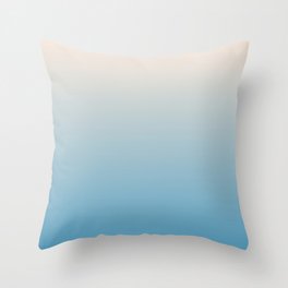 Cute Blue And Baby Pink Ombre Gradient Abstract Pattern Throw Pillow
