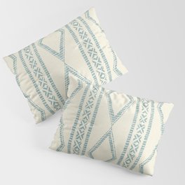 oceania diamond stripes - stone blue on cream Pillow Sham