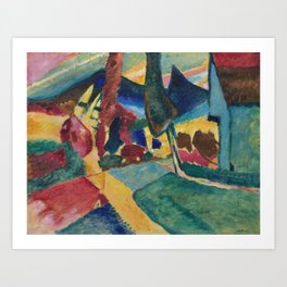 Wassily Kandinsky Landscape with Two Poplars 1912 Art Print