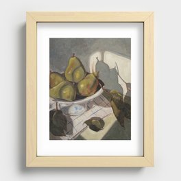 pears in a pedestal Recessed Framed Print