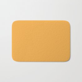 Golden Mid-tone Orange Solid Color Pairs Pantone Artisan's Gold 15-1049 TCX - Shades of Orange Hues Bath Mat