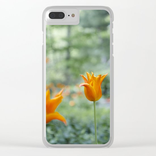 Tulips in orange Clear iPhone Case
