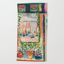 Henri Matisse - The Open Window Beach Towel