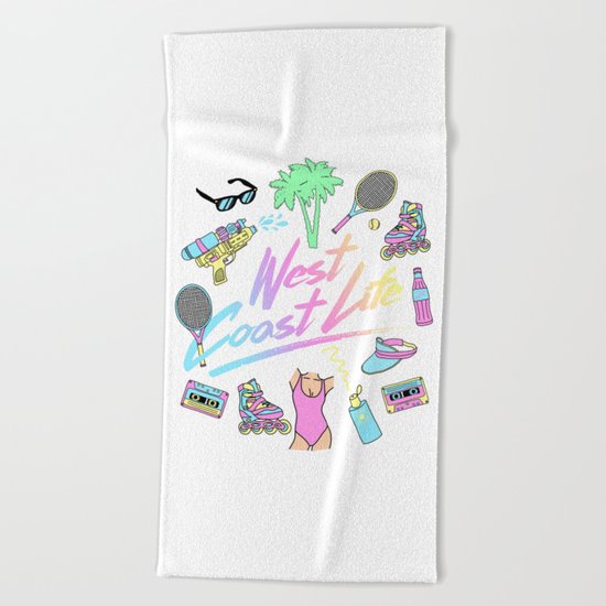 West Coast Life #2 Beach Towel