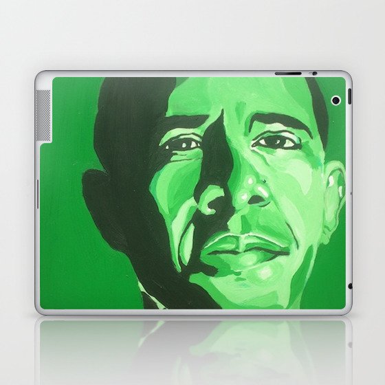Green Obama Print Laptop & iPad Skin