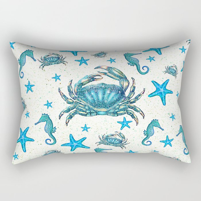 Blue Crab Rectangular Pillow
