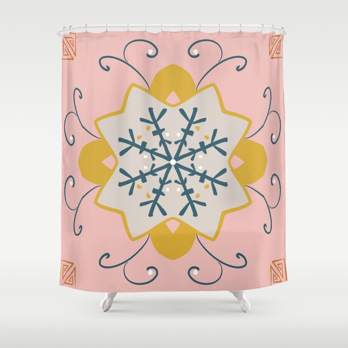 Floral Mandala Design - Spring Garden Shower Curtain