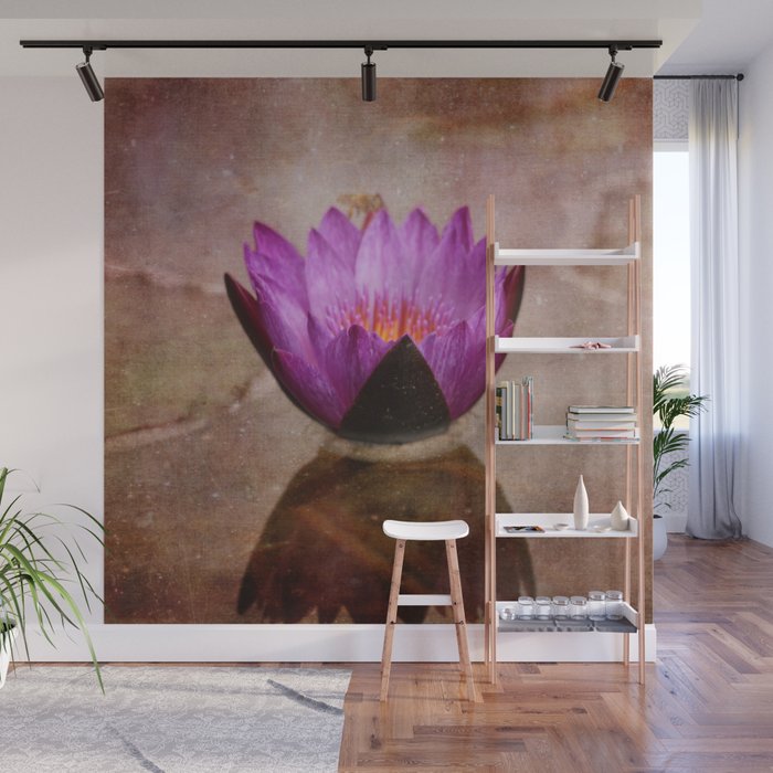 Vintage Purple Lotus Flower Wall Mural by naturessol ...