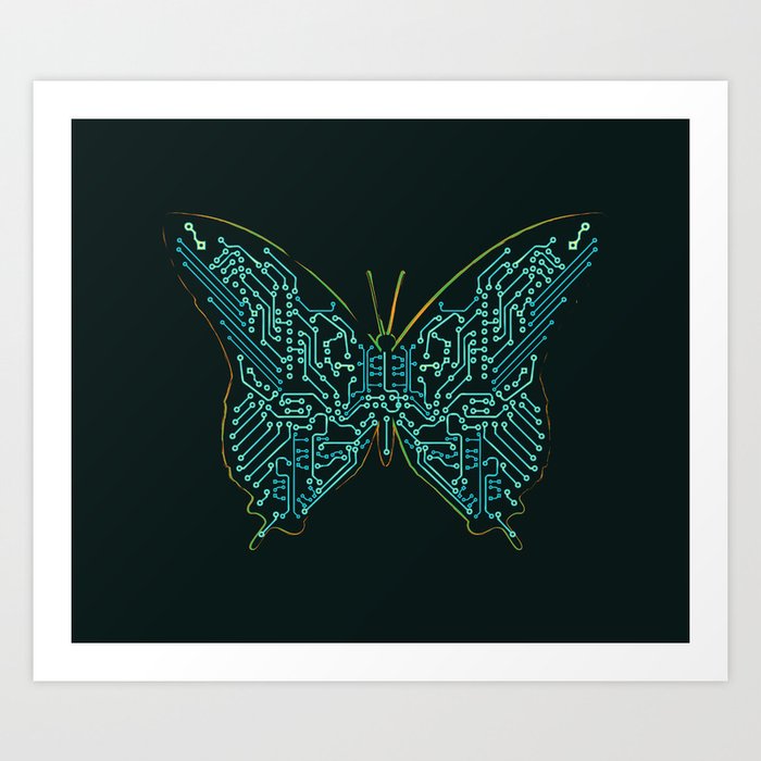 Mechanical Butterfly Art Print