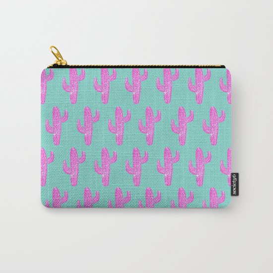 Linocut Cacti Blink Carry-All Pouch